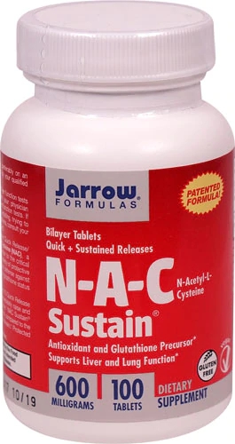Jarrow Formulas N-A-C Sustain® -- 600 mg - 100 Tablets