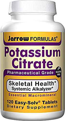 Jarrow Formulas Potassium Citrate -- 120 Easy-Solv® Tablets