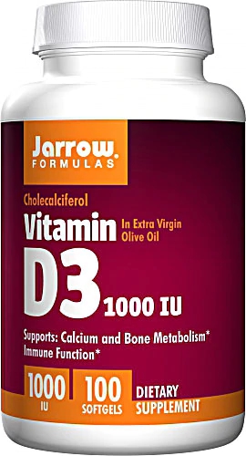 Jarrow Formulas Vitamin D3 -- 1000 IU - 100 Softgels