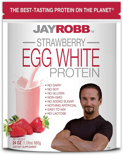 Jay Robb Egg White Protein Strawberry -- 24 oz