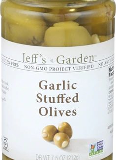 Jeff's Naturals Stuffed Olives Garlic -- 7.5 oz
