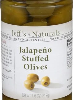 Jeff's Naturals Stuffed Olives Jalapeno -- 7.5 oz