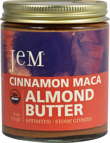 Jem Raw Organic Sprouted Almond Butter Cinnamon -- 6 oz