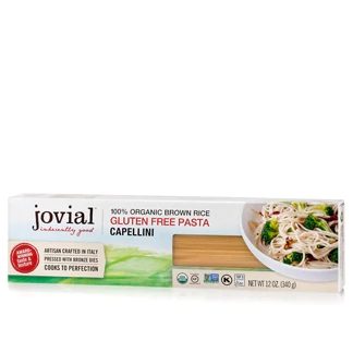 Jovial Organic Brown Rice Pasta Gluten Free Capellini -- 12 oz
