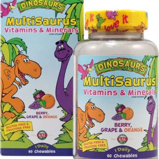 KAL Dinosaurs MultiSaurus® Children's Vitamins and Minerals Berry, Grape & Orange -- 60 Chewables