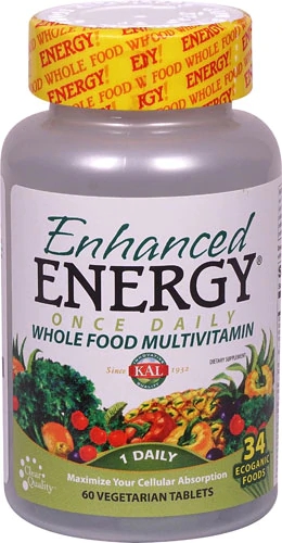 KAL Enhanced Energy® Wholefood Multivitamin -- 60 Vegetarian Tablets