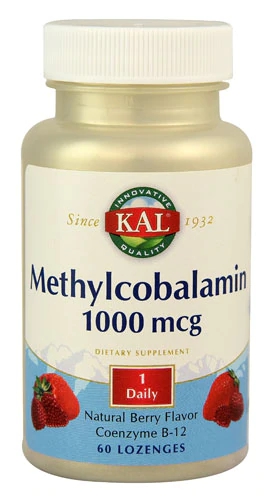 KAL Methylcobalamin Berry -- 1000 mcg - 60 Lozenges