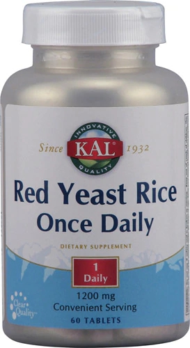 Kal Red Yeast Rice Once Daily -- 1200 mg - 60 Tablets
