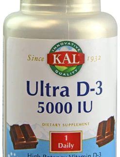 KAL Ultra D-3 Natural Chocolate -- 5000 IU - 60 Chewables