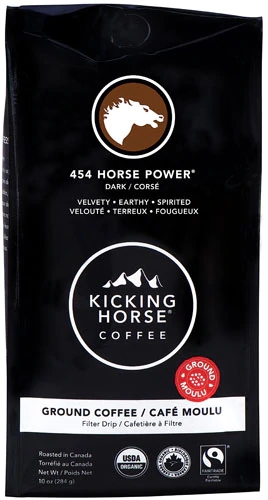 Kicking Horse Coffee Organic Dark Roast Ground 454 Horse Power -- 10 oz