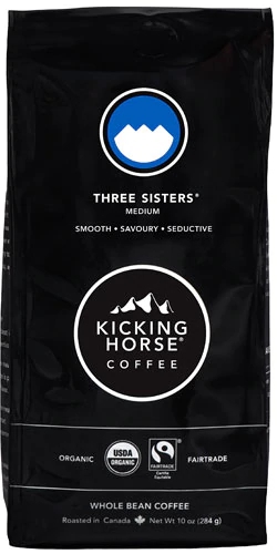 Kicking Horse Coffee Organic Medium Roast Whole Bean Three Sisters -- 10 oz