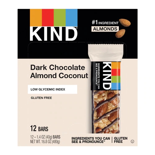 Kind Fruit & Nut Bars Dark Chocolate Almond Coconut -- 12 Bars