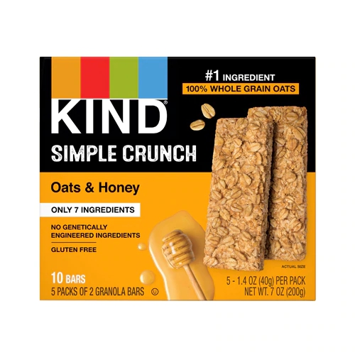 Kind Simple Crunch Granola Bar Oats and Honey -- 5 Pack