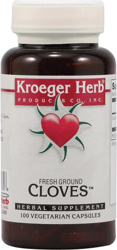Kroeger Herb Fresh Ground Cloves -- 450 mg - 100 Vegetarian Capsules