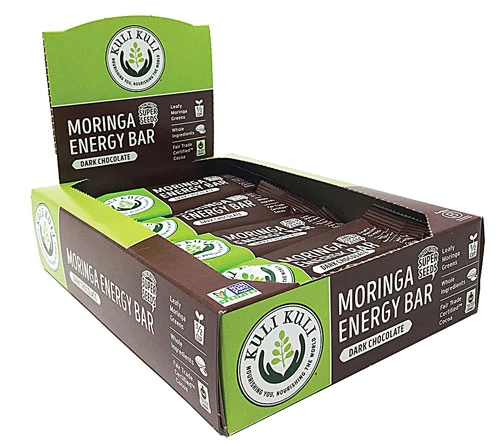 Kuli Kuli Moringa Energy Bars Dark Chocolate -- 12 Bars