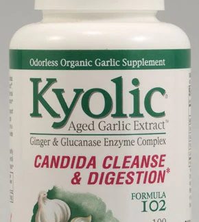 Kyolic Aged Garlic Extract™ Candida Cleanse and Digestion Formula 102 -- 100 Vegetarian Tablets