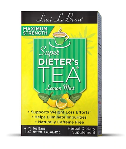 Laci Le Beau Maximum Strength Super Dieter's Tea Lemon Mint -- 12 Tea Bags