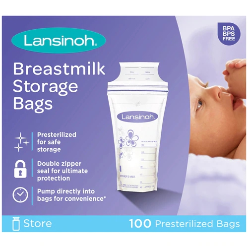 Lansinoh Breastmilk Storage Bags -- 100 Pack