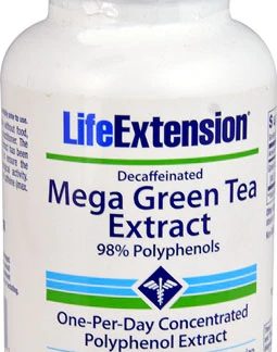 Life Extension Decaffeinated Mega Green Tea Extract -- 100 Vegetarian Capsules