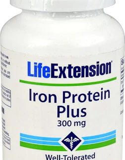 Life Extension Iron Protein Plus -- 300 mg - 100 Capsules