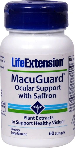 Life Extension MacuGuard® Ocular Support with Saffron -- 60 Softgels