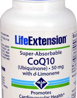 Life Extension Super-Absorbable CoQ10 Ubiquinone with d-Limonene -- 50 mg - 60 Softgels