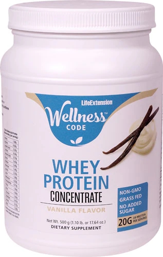 Life Extension Wellness Code™ Whey Protein Concentrate Vanilla -- 18 Servings