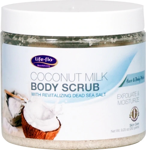 Life-Flo Coconut Milk Body Scrub with Dead Sea Salt -- 9.25 oz