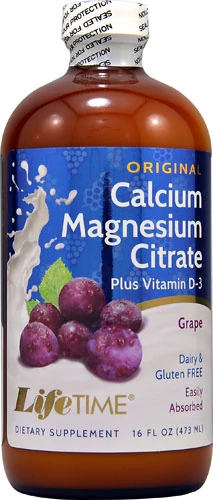 Lifetime Liquid Calcium Magnesium Citrate plus Vitamin D-3 Grape -- 16 fl oz