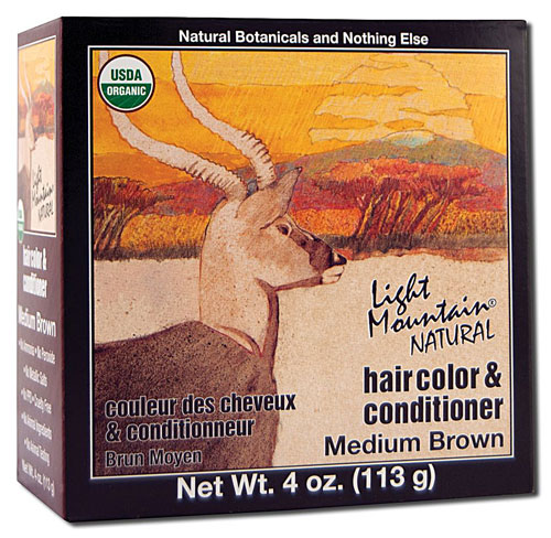 Light Mountain Natural Hair Color and Conditioner Medium Brown -- 4 fl oz