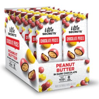 Little Secrets LLC Candy Coated Dark Chocolate Candies Peanut Butter -- 12 Packs