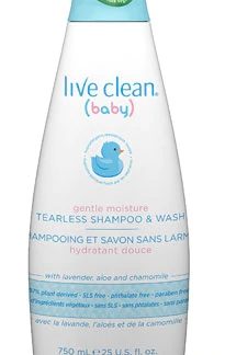 Live Clean Baby Gentle Moisture Tearless Shampoo & Wash -- 25 fl oz