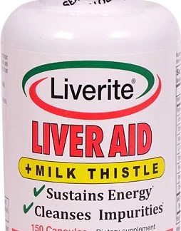 Liverite Liver Aid Plus Milk Thistle -- 150 Capsules