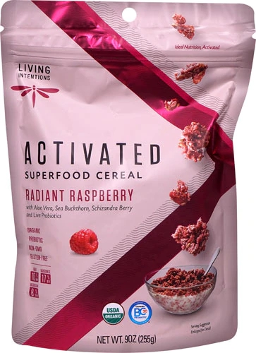 Living Intentions Activated Superfood Cereal Radiant Raspberry -- 9 oz
