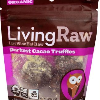 Living Raw Organic Truffles Gluten Free Darkest Cacao -- 1.59 oz