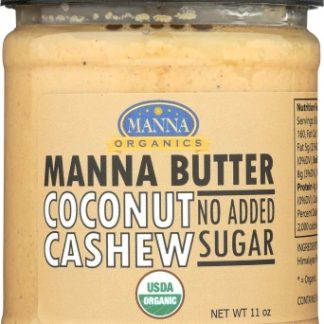 Manna Organic Nut Butter No Added Sugar Coconut Cashew -- 11 oz