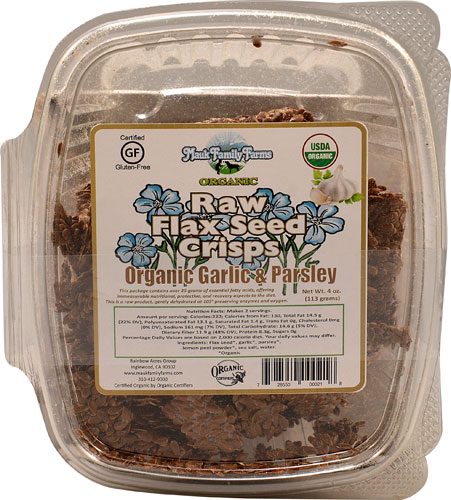 Mauk Family Farms Raw Flax Seed Crisps Organic Garlic and Parsley -- 4 oz