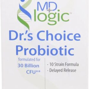MD Logic Dr.'s Choice Probiotic -- 30 billion CFU - 30 Vegetarian Non-GMO Capsules