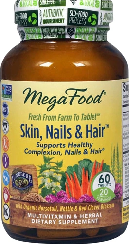 MegaFood Skin Nails and Hair™ -- 60 Tablets