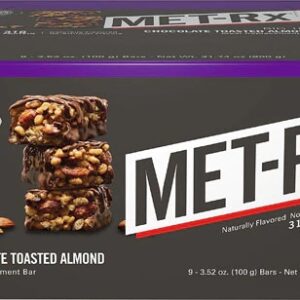 MET-Rx BIG 100 Meal Replacement Bar Chocolate Toasted Almond -- 9 Bars