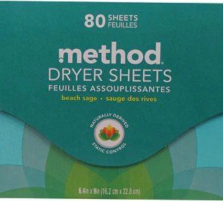 Method Dryer Sheets Beach Sage -- 80 Sheets