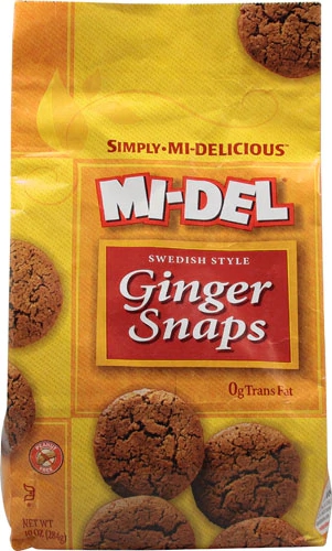 Mi-Del Swedish Style Cookies Ginger Snap -- 10 oz