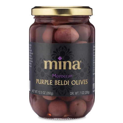 Mina Moroccan Purple Beldi Olives Jar -- 12.5 oz