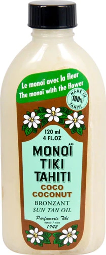 Monoi Tiare Tahiti Suntan Oil with Sunscreen Coco Coconut -- 4 fl oz