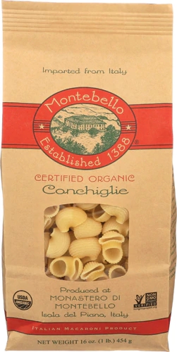 Montebello Organic Pasta Conchiglie -- 16 oz