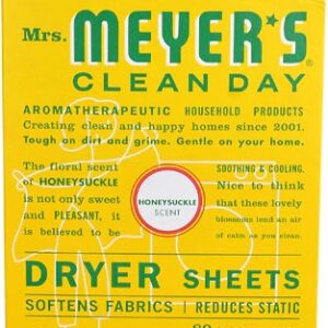 Mrs. Meyer's Clean Day Dryer Sheets Honeysuckle -- 80 Sheets