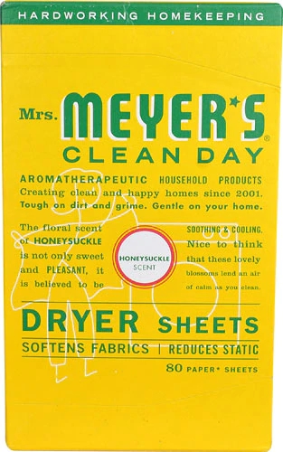 Mrs. Meyer's Clean Day Dryer Sheets Honeysuckle -- 80 Sheets