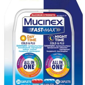 Mucinex Fast-Max® Cold & Flu Day Time Night Time -- 30 Caplets