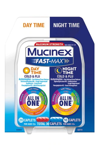Mucinex Fast-Max® Cold & Flu Day Time Night Time -- 30 Caplets