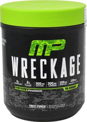MusclePharm Wreckage™ Pre-Workout Fruit Punch -- 25 Servings